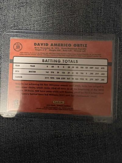 Panini David Ortiz Signed Card  59 HOF - Thumbnail 2