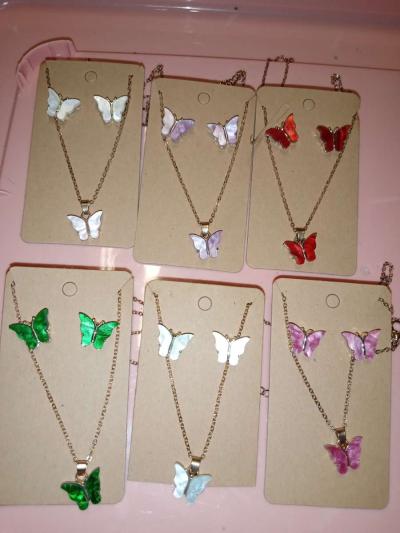 bulk earrings and neckless sets butterflys - Concord, California