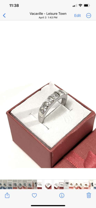 brand new solid silver wedding band size 7 - Thumbnail 2