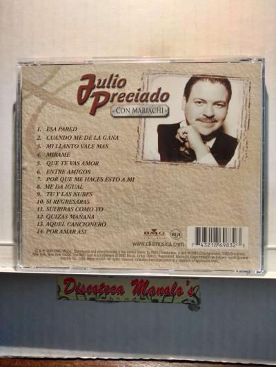 JULIO PRECIADO CON MARIACHI CD USADO EN EXC COND - Thumbnail 3