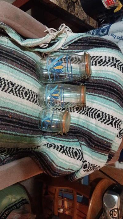 3peice cansdier set with yellow corn flowers - Thumbnail 3