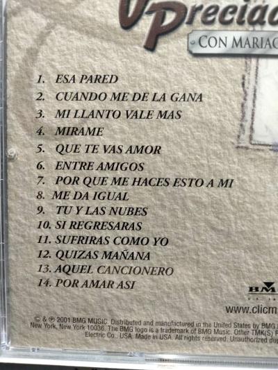 JULIO PRECIADO CON MARIACHI CD USADO EN EXC COND - Thumbnail 2