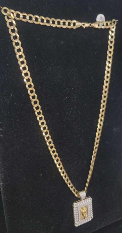14K Gold Chain Miami Cudan W Stones 282 Grams 18 - Thumbnail 6