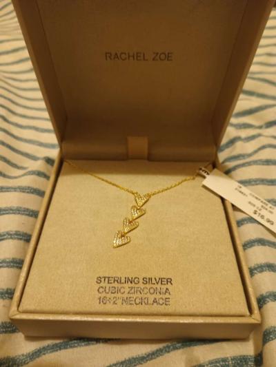 sterling silver necklace hearts chains - Thumbnail 2