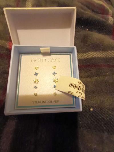 turn silver earrings baby blue - Thumbnail 3