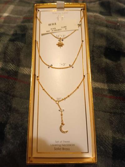 sterling silver threelayer necklace