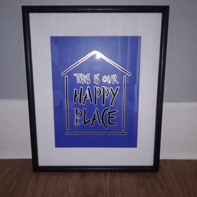 Hand painted THIS IS OUR HAPPY PLACE painting - Thumbnail 3