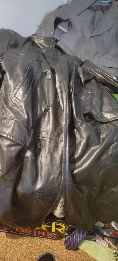 large long trench coat leather