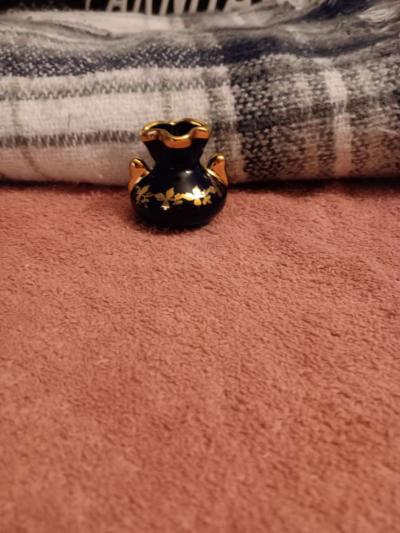 porcelain imperial limoges 22k gold and blue plated vase - Thumbnail 5
