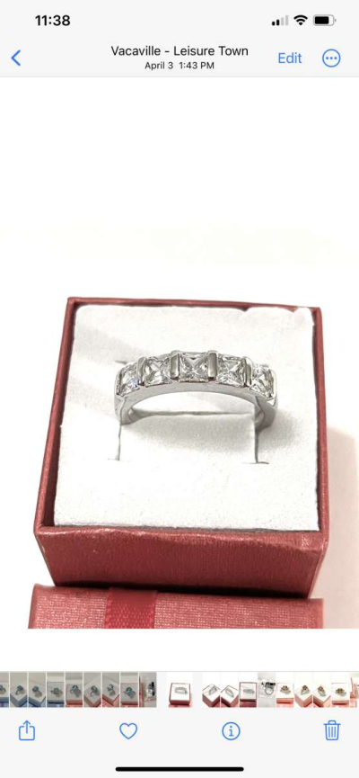 brand new solid silver wedding band size 7 - Vacaville, California