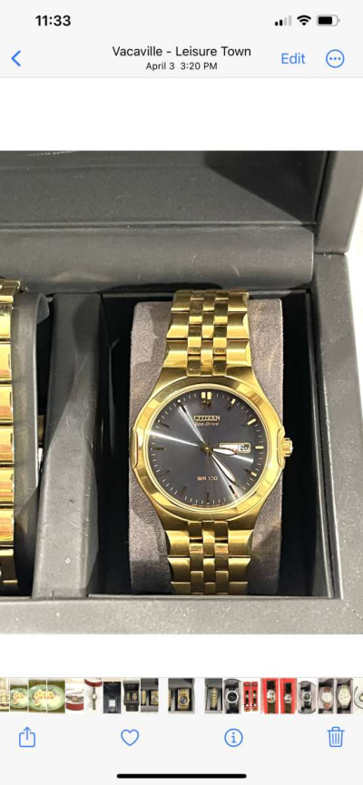 new worn once Citizen Eco drive wrist watch with bracelet - Thumbnail 3