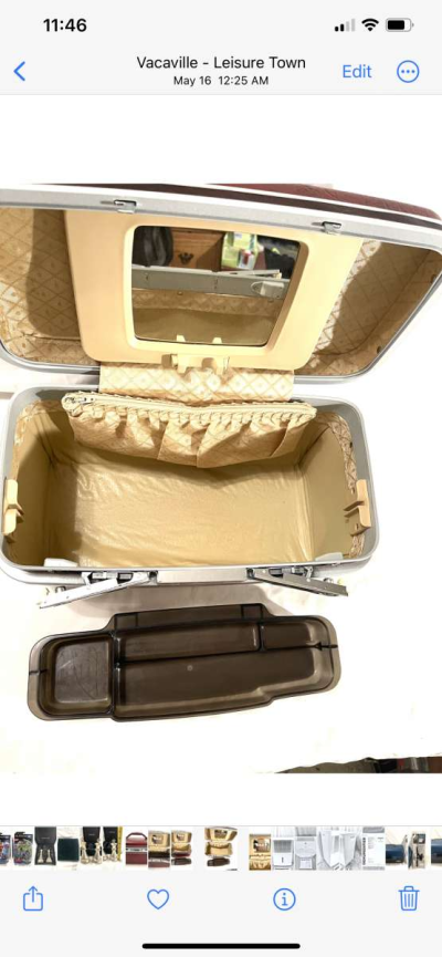 Mint  antique Samsonite make up hard case - Thumbnail 4