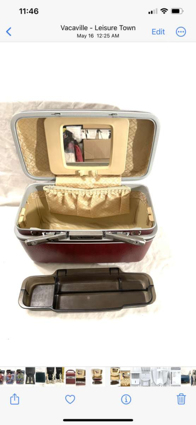 Mint  antique Samsonite make up hard case - Thumbnail 3