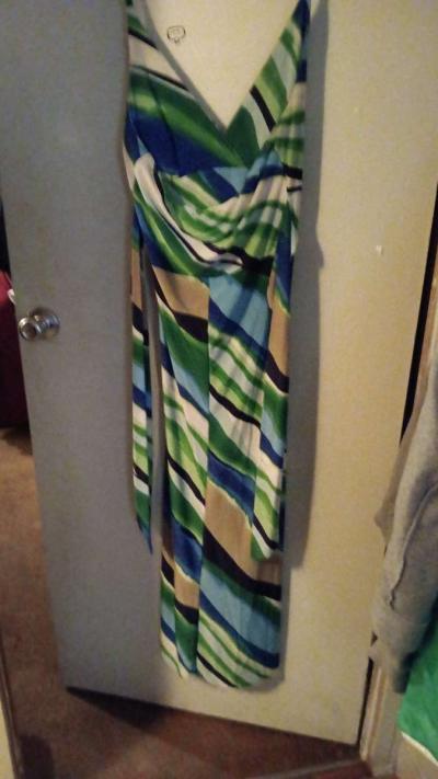 hauler top sundress in wild pattern color of greens  yellows - Thumbnail 2