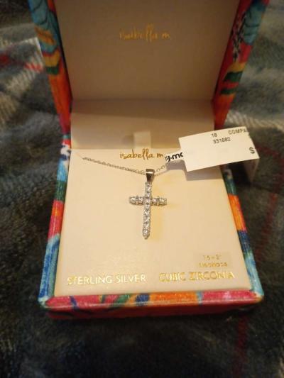 sterling silver cross necklace - Thumbnail 3