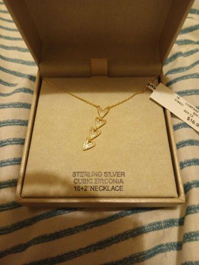 sterling silver necklace hearts chains - Thumbnail 3