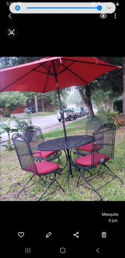 Iron Table Set 10pc Rocking Chair Good Condition New - Thumbnail 5