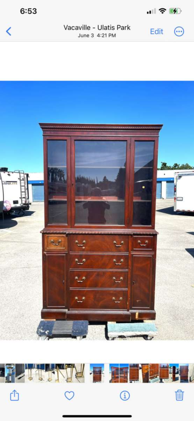Antique Dining cabinet hutch - Vacaville, California