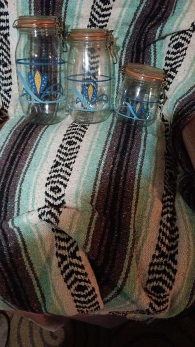 3peice cansdier set with yellow corn flowers - Thumbnail 4