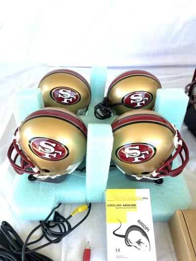 like new 49er Riddell touch down helmet PC computer - Thumbnail 4