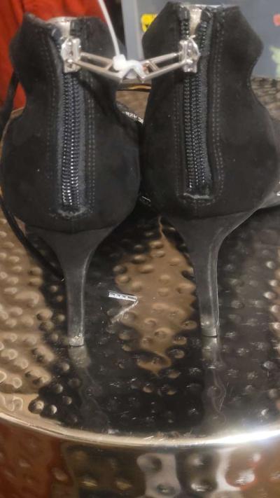 Sam and Libby black lace heels sz 9 womens - Thumbnail 4