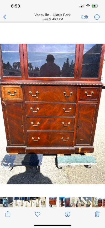 Antique Dining cabinet hutch - Thumbnail 3