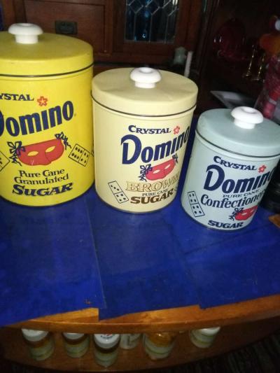 DOMINO SUGAR TIN CANNISTERS