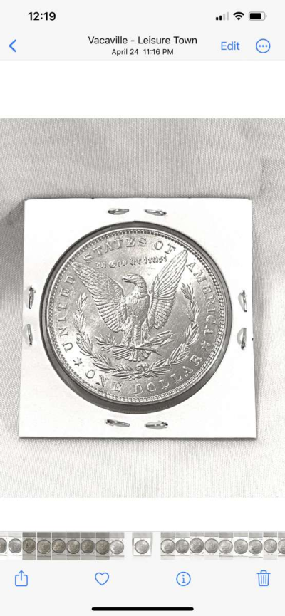 1886 P Morgan silver dollar - Thumbnail 2