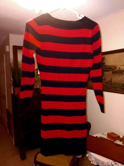 New Derek Heart sweater dress red black - Thumbnail 3