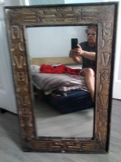 African mirror handcarve - Thumbnail 2