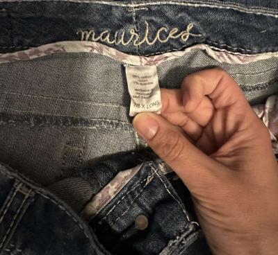 Womens Maurices Jeans Size 8 Long - Thumbnail 3