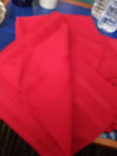 8 Red Linen napkins - Thumbnail 3