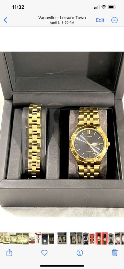 new worn once Citizen Eco drive wrist watch with bracelet - Thumbnail 2