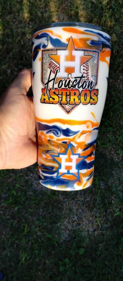 Houston Astros Stainless Steel Tumbler - Thumbnail 3