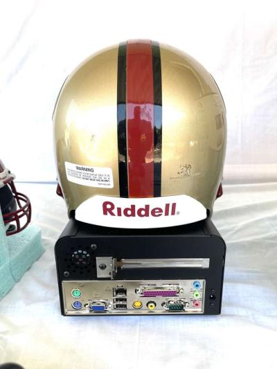 like new 49er Riddell touch down helmet PC computer - Thumbnail 3