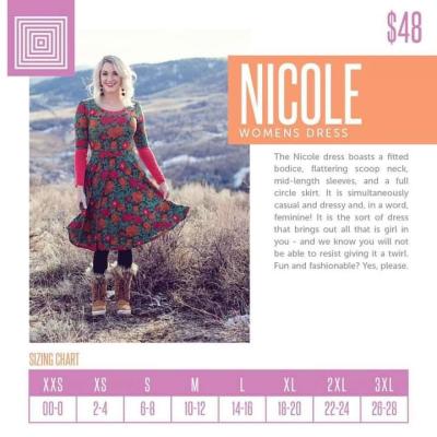 NWT LuLaRoe 2XL Dresses Fit size 22 to 24 info last pics - Thumbnail 5