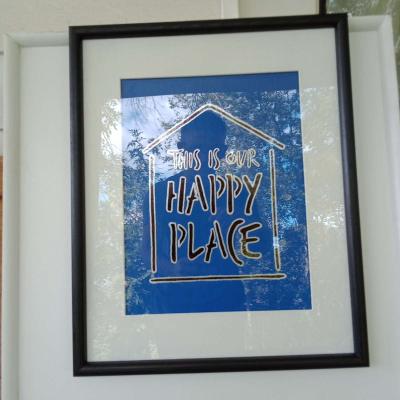Hand painted THIS IS OUR HAPPY PLACE painting - Thumbnail 2