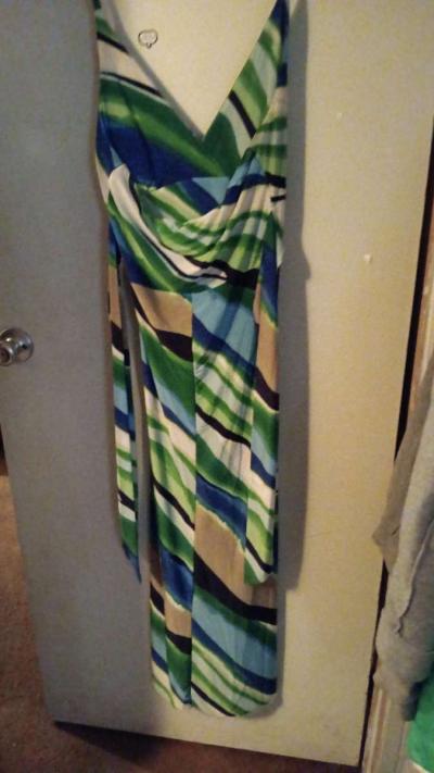 hauler top sundress in wild pattern color of greens  yellows - Thumbnail 3