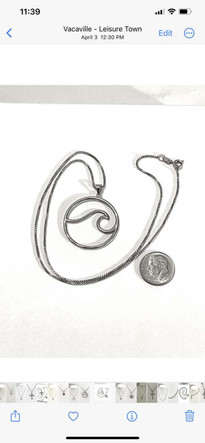 brand new silver pendant and necklace - Thumbnail 3