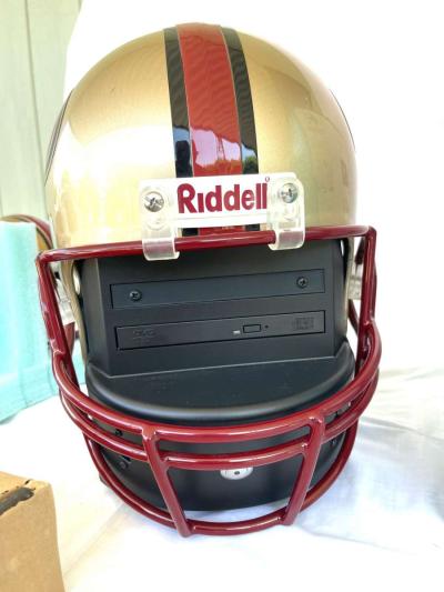 like new 49er Riddell touch down helmet PC computer - Thumbnail 2