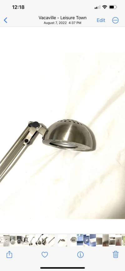 like new polished nickel finish desk top lamp - Thumbnail 5