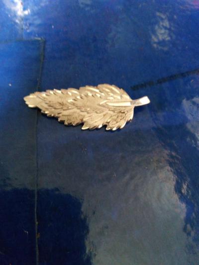 Sterling Silver Leaf Pin - Thumbnail 6