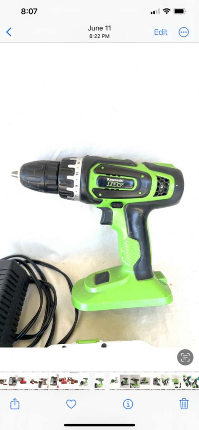 Like new  hardly used Kawasaki 18 V tool set - Thumbnail 2