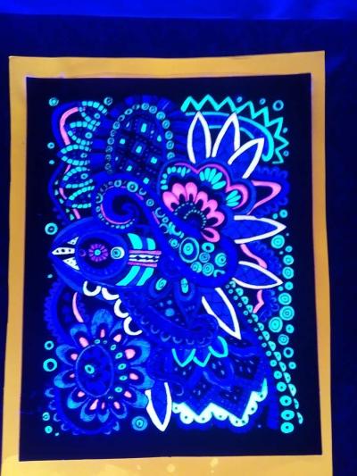 Hand made velvet posters that also glow in blacklight - Thumbnail 2