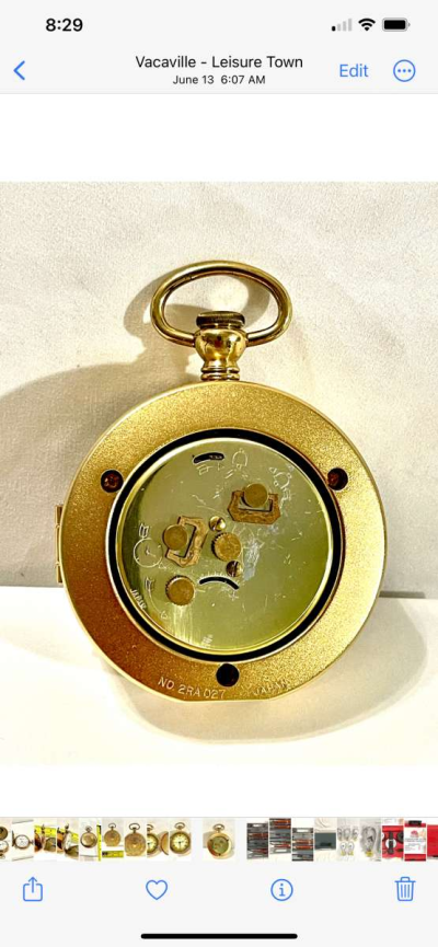 Vintage solid brass wind up clock - Thumbnail 5
