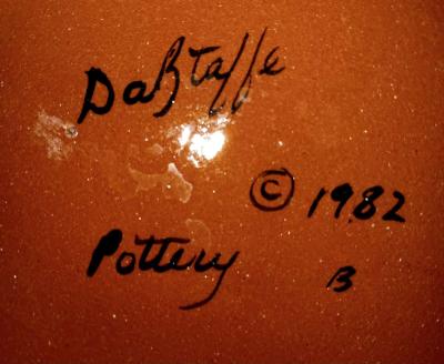 from Colombia in 1987 beautiful  thick pottery bowl with yer - Thumbnail 2