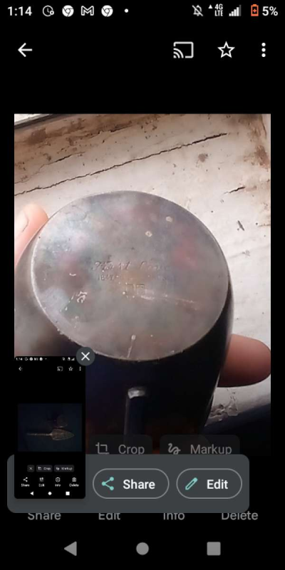 cake cutter plate and coffee cup brass 1847 bros - Thumbnail 2