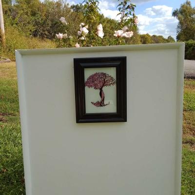 Elegant hand painted on glass picture in a frame - Thumbnail 3