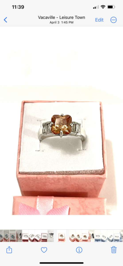 brand new yellow topaz silver ring size 6 and half - Vacaville, California