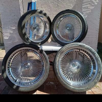 four 20inch 100 spoke G force rims - Thumbnail 2